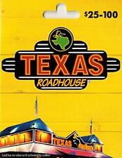 TEXAS ROADHOUSE RESTAURANT GIFT CARD 150 100 75 50 25 MOM DAD FRIENDS WORK MEAL