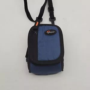 Lowepro Ridge 10 Compact Camera Case Bag Pouch Black Blue Nylon w/ Strap - Picture 1 of 10