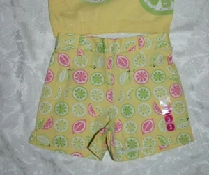Gymboree LEMONY FRESH Yellow Shorts w/ fruit design NWT 3 4 6 - Picture 1 of 1