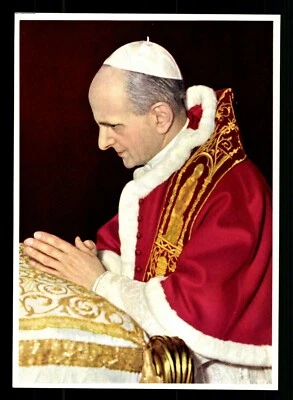 Papst Paul VI Druck Autogrammkarte ## BC G 34292 - Bild 1 von 2