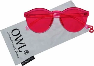 Coloridas gafas de sol transparentes C2 redondas retro de diseño marco rosa lente rosa - Imagen 1 de 4