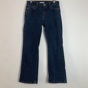 Levis 515 Boot Cut Jeans Womens 10 Stretch Denim Blue Dark Wash 28" Inseam - Picture 1 of 6