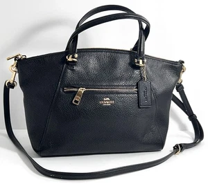 Coach Prairie Satchel Crossbody Pebble Leather Black / Gold 79997 • mit Staubbeutel - Bild 1 von 10