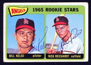 Bill Kelso Rick Reichardt Signed Auto 1965 Topps Angels Rookie Stars Card #194 - Picture 1 of 2