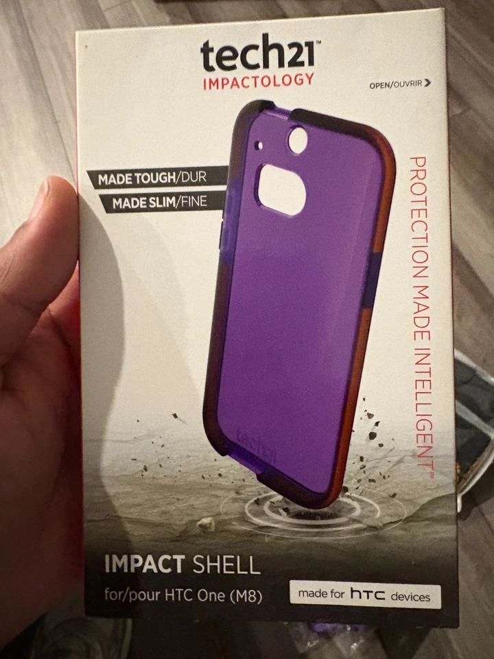 HTC ONE M8 TECH21 T21-3949 IMPACT SHELL CASE COVER - Image 1 of 4