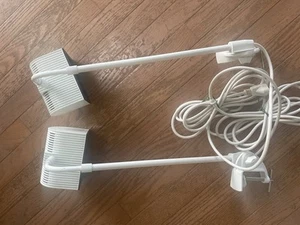 2 WAC Desk Clamp Mount LONG ARM LIGHT, With Adjustable Height White Finish Vtg - Picture 1 of 9