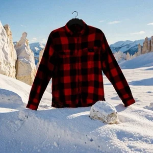 Pre Owned Men’s George Plaid Long Sleeve Shirt Pockets Size Med Classic Style - Picture 1 of 9