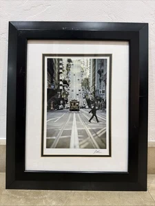Jesse Kalisher Gallery Signature Series Signed Framed Print CA Street Cable Car - Picture 1 of 7