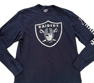 OTS NFL Las Vegas Raider T-shirt Mens L Black Long Sleeve - Picture 1 of 8