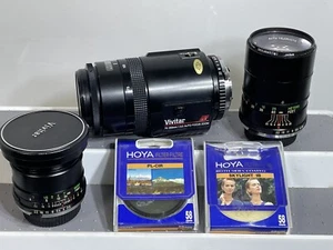 Vivitar Zoom Lens LOT - 75-200mm 1:4.5 Auto Focus, 28mm 1:25 wide, 135mm 1:2.8 - Picture 1 of 24