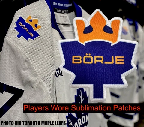 Borje Salming Patch Memorial Toronto Maple Leafs Patch for Hockey Jersey Iron On Cover