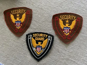 THREE UNITED SECURITY SERVICES GUARD PATCHES AMERICAN BALD EAGLE - Picture 1 of 2
