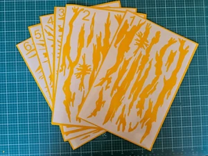 Vietnam Tiger Stripe Stencil | Cerakote, Duracoat, Gunkote - DIY Camouflage - Picture 1 of 3