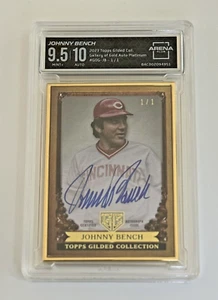 2023 Topps Dorado - Gallery of Gold Auto Johhny Bench #GOG-JB, 1/1, AC 9.5/10 - Imagen 1 de 5