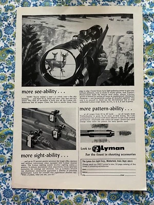 Anuncio impreso Lyman All American Hunting Scopes 1964 vintage Foto 1 de 4