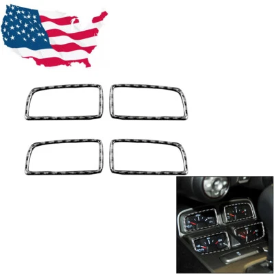 Console Climate Gauge Frame Cover Trim Carbon Fiber For Chevrolet Camaro 2010-15 - Imagem 1 de 4