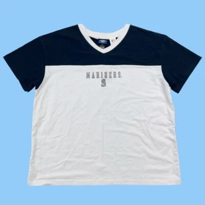 NWT Womens MLB Seattle Mariners Sz XL V-Neck T-Shirt NEW - Picture 1 of 4
