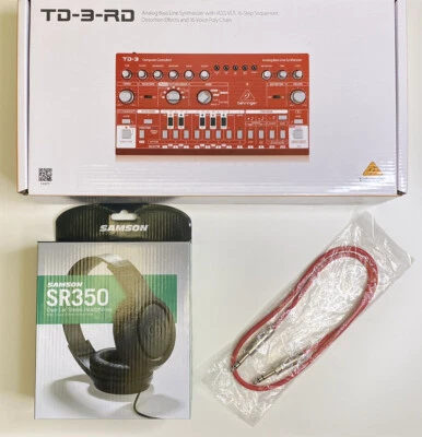Behringer TD-3-RD Analog Bass Line Synth New Free Accessories Red TD-3 Samson - Image 1 of 4