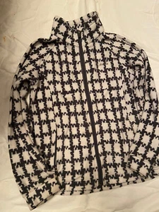 GIRL'S COLUMBIA FLEECE FULL ZIP JACKET~SIZE MEDIUM  10 / 12 grey white - Picture 1 of 3