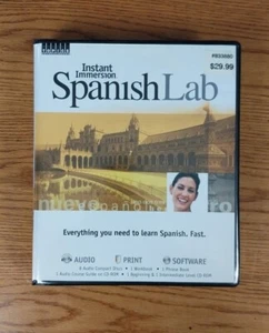 Instant Immersion Spanish Lab Audio Software Language Learning Set NEW - Picture 1 of 3