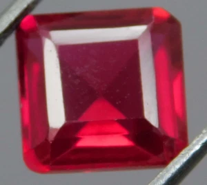 Natural 5.70 Ct Red Ruby Mozambique Princess Cut Rare Loose Gemstone. O-10761 - Picture 1 of 5