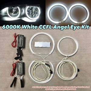 Xenon White 6000K CCFL Angel Eye Halo Ring Kit Fits 00-03 E46 Coupe W/ Projector