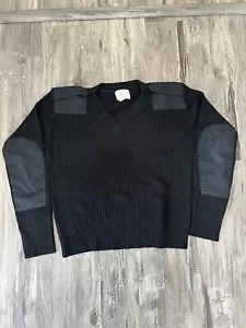 Maglione militare blu navy scollo a V taglia grande - Foto 1 di 3