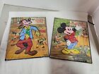 Vintage Disney  A Child Guidance Magnetic Puzzles Mickey Mouse And Goofy