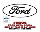 N304 Ford Oval Decal - 8" Tall X 20" Long - Open Style - Licensed