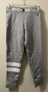 Tommy Hilfiger Girls Grey Gray Sweat Pants Joggers Kids Girls Sz S/P/CH (7) EUC - Picture 1 of 3