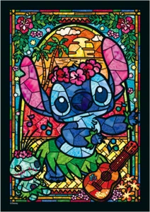 Tenyo 266 piece jigsaw puzzle Stained Art Disney Stitch small pieces 18.2x25.7cm - Picture 1 of 4