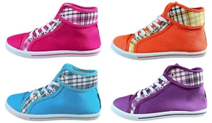 Stoff Sneaker High Canvas Leinenschuhe Turnschuhe Freizeitschuhe 36,37,38,39,40 - Bild 1 von 17