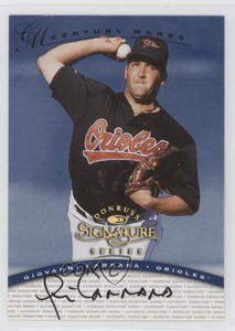 1997 Donruss Signature Series Authentic Century Marks /100 Giovanni Carrara Auto