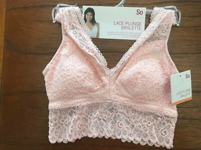 Nuevo bralette So Brand Junior de encaje melocotón XSmall pequeño precio de venta sugerido por el fabricante $24 Foto 1 de 4