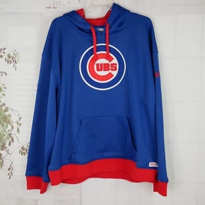 Stitches Chicago Cubs Hoodie Sweatshirt 2XL Blue Patch Logo Long Sleeve - Picture 1 of 12