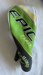CALLAWAY EPIC FLASH FAIRWAY WOOD HEADCOVER - Gray Green Yellow Cover GOOD - Picture 1 of 5