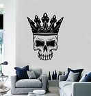 Vinyl Wall Decal Boy Room Decor Skull King Crown Skeleton Stickers Mural (g5180)