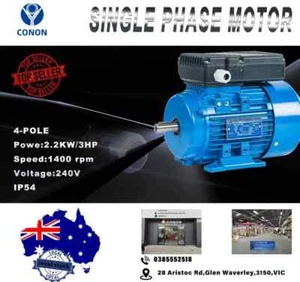 2.2kw 3HP 1400rpm shaft 28mm Electric motor single phase 240v car hoists cement - Picture 1 of 12