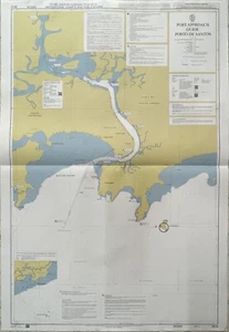 Admiralty 8014 PORT APPROACH GUIDE PORTO DE SANTOS Maritime Wall Map Chart - Picture 1 of 12