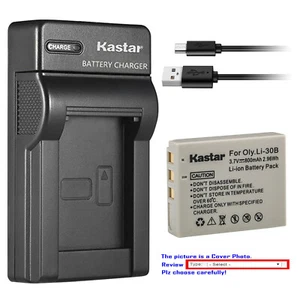 Kastar Battery Slim USB Charger for Olympus Li-30B Olympus Stylus Verve Digital - Picture 1 of 11