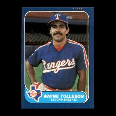 Wayne Tolleson 1986 Fleer Texas Rangers #573 R318I 71 - Image 1 of 2