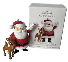 Rare Hallmark Ornament Won't You Guide My Sleigh Rudolph Red Nosed Reindeer 2012
