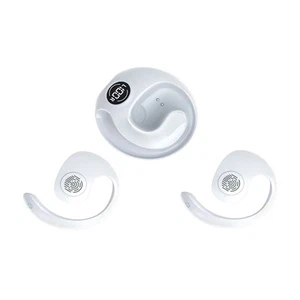 Ear Hook Bluetooth 5.3 Headset Earphones Earbuds For Sports Yoga jogging - Picture 1 of 25