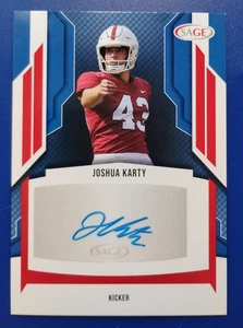 2024 Joshua Karty Sage Red Parallel Auto #A-JK2 Stanford - Picture 1 of 2