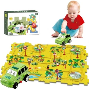 25PCS Puzzle Racer Kids Car Track Set DIY Puzzle Racer Car Track Set with Vehic - Picture 1 of 6