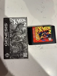 X-Men 2 Clone Wars (Sega Genesis, 1995) Authentic, Cart and manual only - Picture 1 of 6