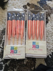 4th of July Candles,Patriotic Candles,Fourth of July 10" Torches VTG - Picture 1 of 4