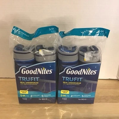 (2) Goodnites TRU-FIT Ropa Interior Real con Protección Nocturna NIÑOS S/M Foto 1 de 4