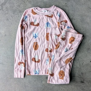 Hanna Andersson x Star Wars Pink Spring Long John Pajamas size 8 - Picture 1 of 11