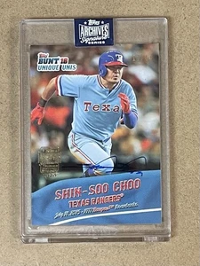 2020 TOPPS ARCHIVES SIGNATURE SERIES BUNT 16 UNIQUE UNIS AUTO UU-3 SHIN-SOO CHOO - Bild 1 von 2